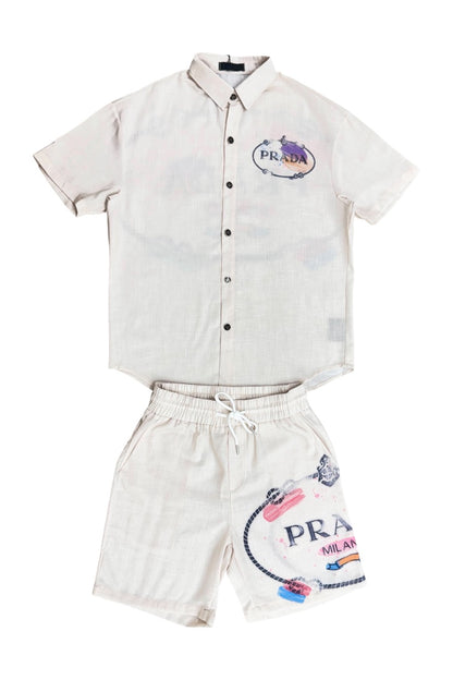 Cuban Collar Co-ord Set - Designer Wear