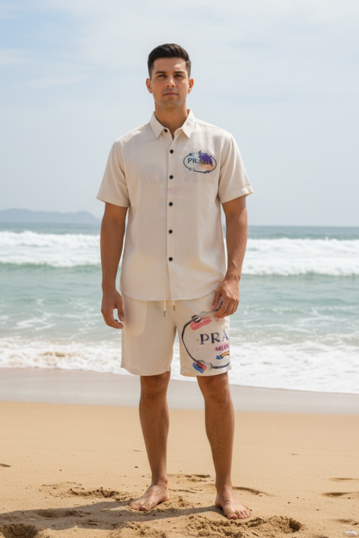 Cuban Collar Co-ord Set - Designer Wear