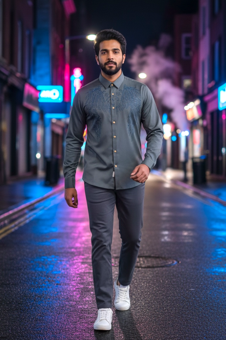Premium Men Party Wear Studded Shirts