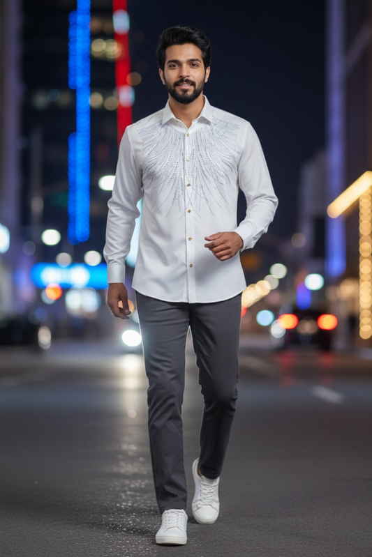 Premium Men Party Wear Studded Shirts