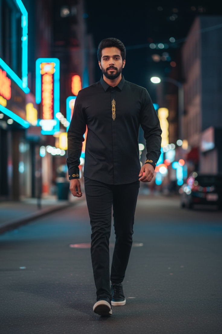 Premium Men Party Wear Studded Shirts