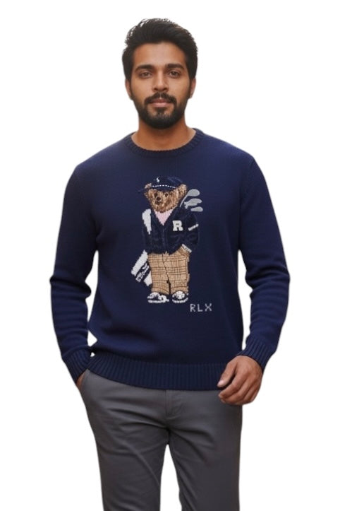 Designer Bear Wool Jumper For Men