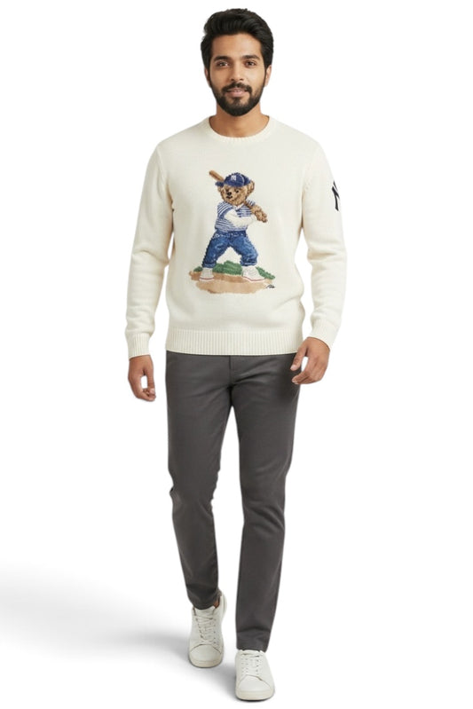 Designer Bear Wool Jumper For Men