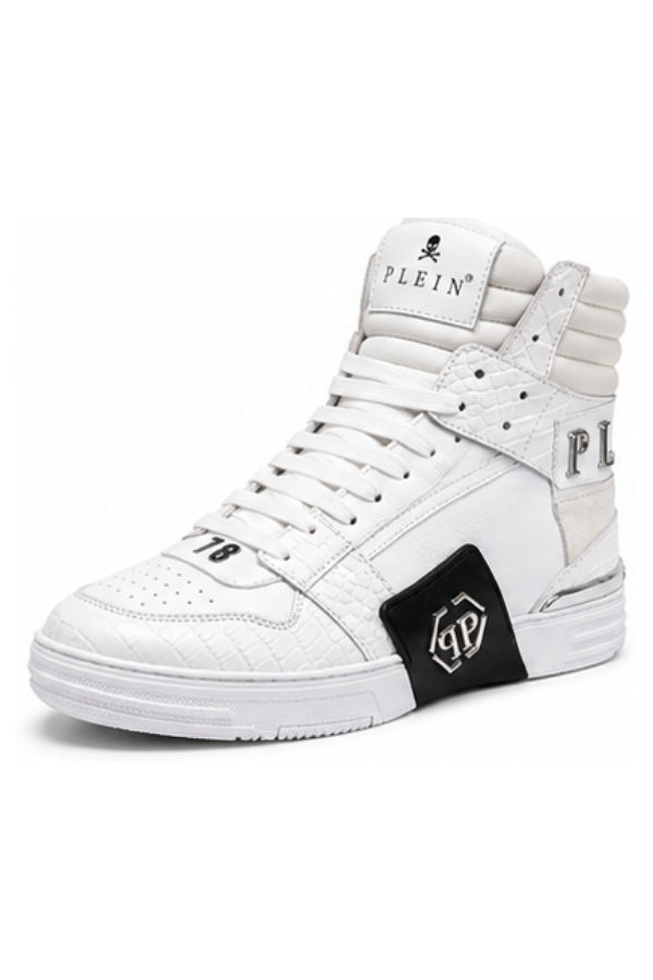 Premium High Ankle Sneaker - Croc Skin