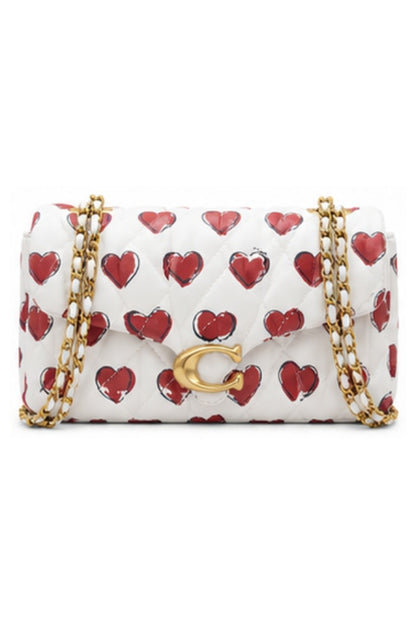 Luxury Sling Bag Women With Heart Print