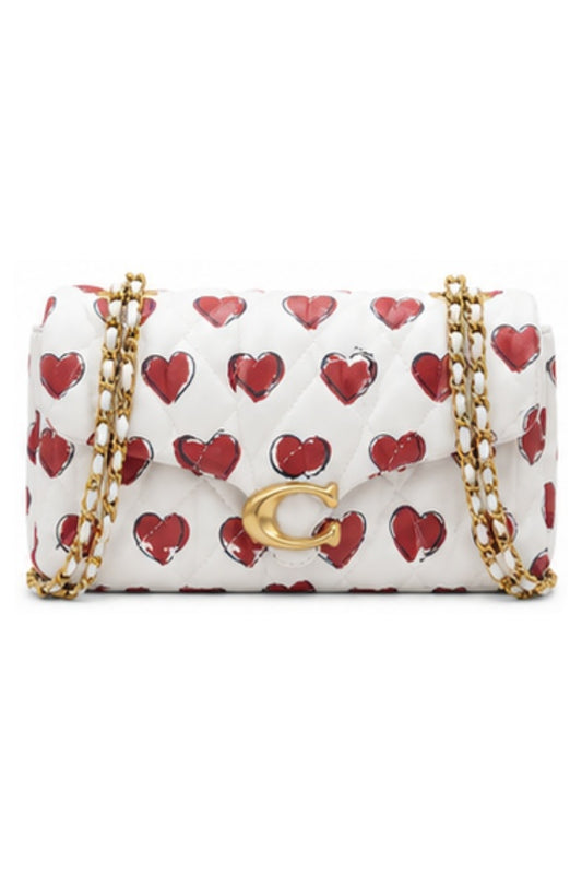 Luxury Sling Bag Women With Heart Print
