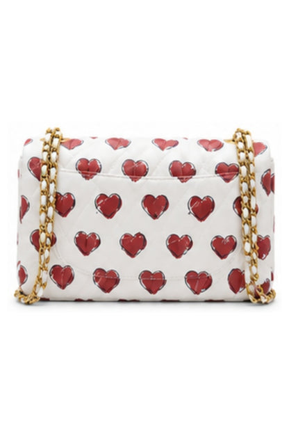 Luxury Sling Bag Women With Heart Print