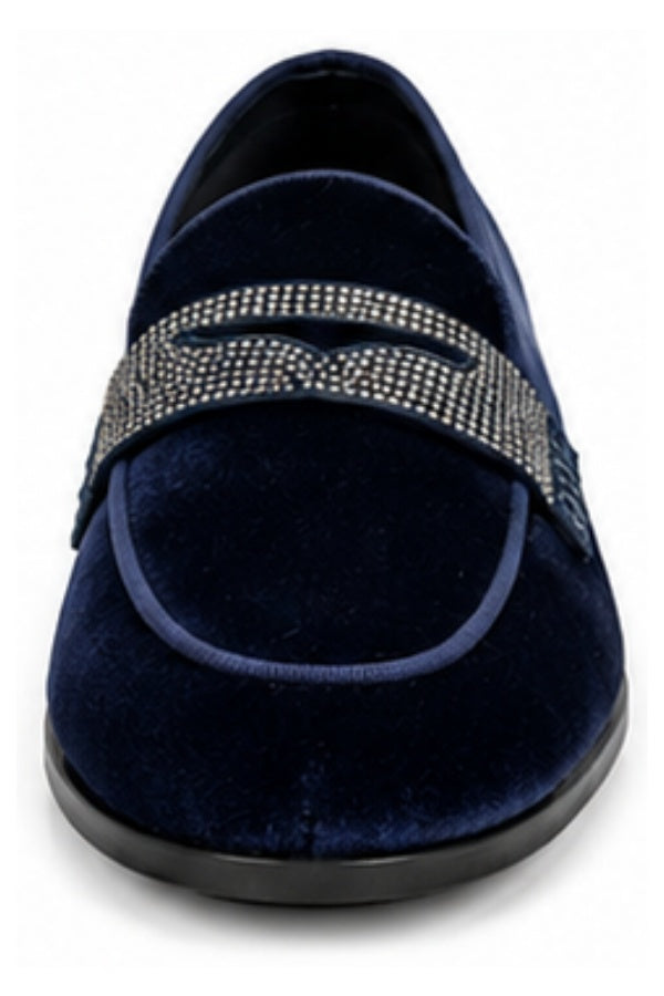 Premium Men Velvet Loafers Studded Shoes