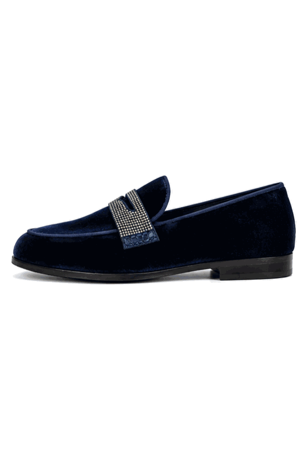 Premium Men Velvet Loafers Studded Shoes