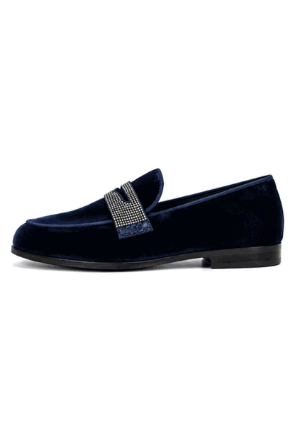 Premium Men Velvet Loafers Studded Shoes