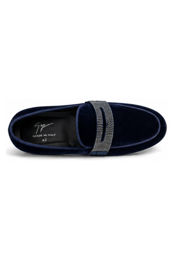 Premium Men Velvet Loafers Studded Shoes