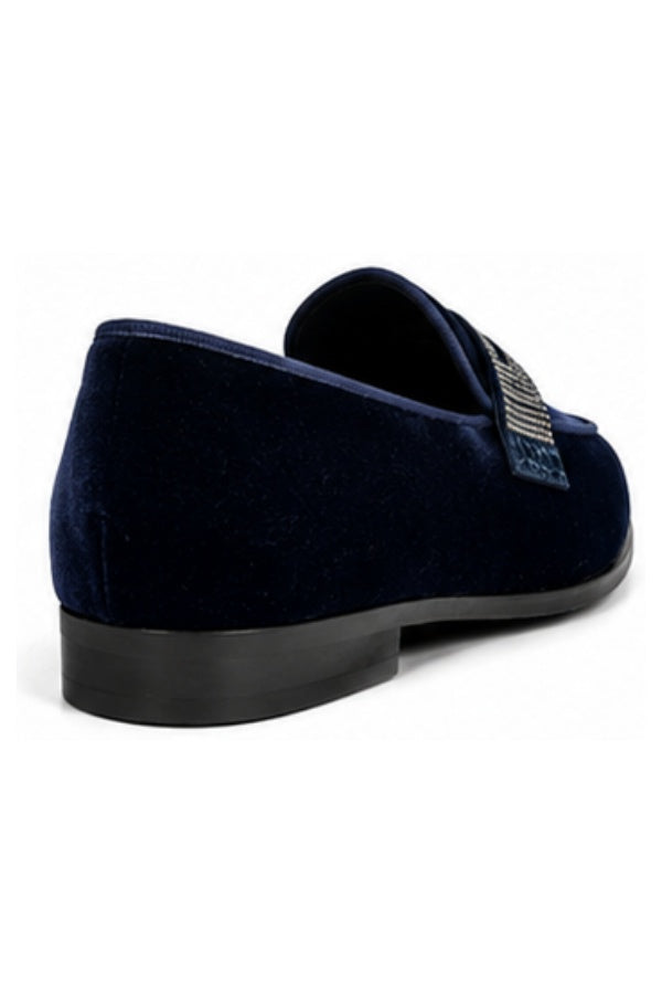 Premium Men Velvet Loafers Studded Shoes